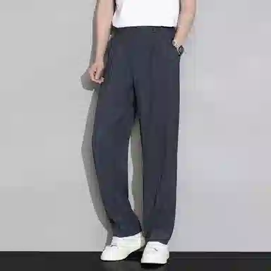 顶峰保罗 纯色垂感薄款舒适直筒休闲裤 男女同款