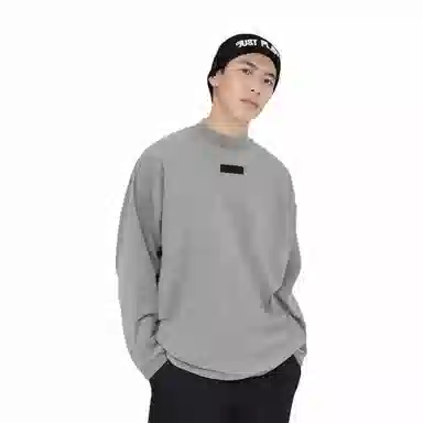 Fear of God Essentials SS24 LS Tee Dark Heather Oatmeal