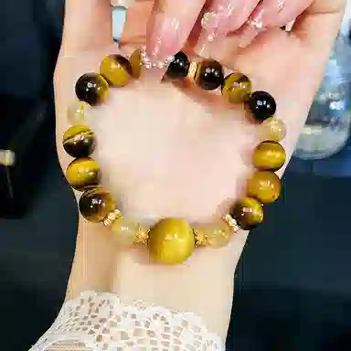 倾爱 做个富婆 八方来财 新中式国潮风 金霸虎眼石 高级感#好运天然 金发晶 手串 女款