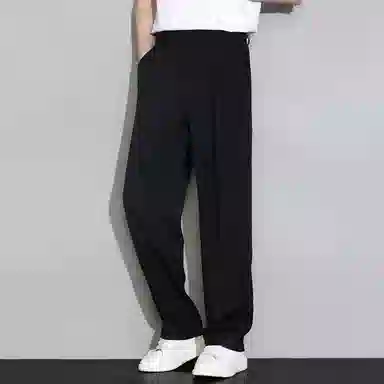 顶峰保罗 纯色垂感薄款舒适直筒休闲裤 男女同款