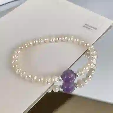 【珠圆玉润】 指尖瑰宝 是心动啊 温柔触手可及夏日百搭#好运 紫气东来好运常伴 珍珠 手串 男女同款情侣款