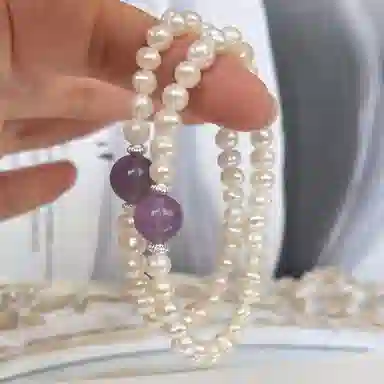 【珠圆玉润】 指尖瑰宝 是心动啊 温柔触手可及夏日百搭#好运 紫气东来好运常伴 珍珠 手串 男女同款情侣款