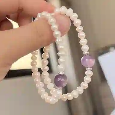 【珠圆玉润】 指尖瑰宝 是心动啊 温柔触手可及夏日百搭#好运 紫气东来好运常伴 珍珠 手串 男女同款情侣款