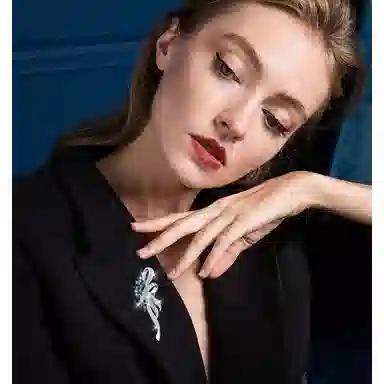 缔晶 精致轻奢时尚胸花礼盒 奢华个性浪漫通勤风配饰套装 合金 胸针 女款