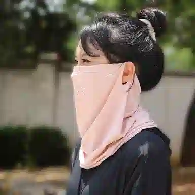 稻草人 夏季遮阳防紫外线 韩系简约百搭 舒适透气 锦纶 防晒面罩 男女同款情侣款