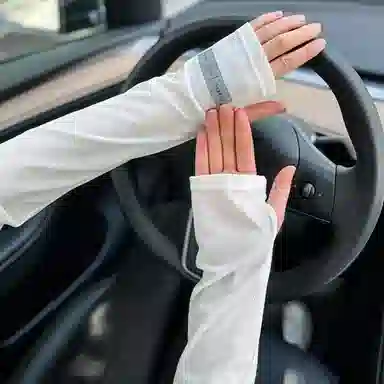 北极绒 高颜值夏季潮流时尚薄款户外开车骑行 聚酯纤维 防晒袖 男女同款情侣款