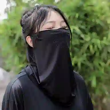 稻草人 夏季遮阳防紫外线 韩系简约百搭 舒适透气 锦纶 防晒面罩 男女同款情侣款