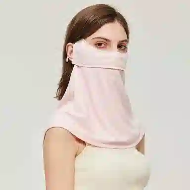 北极绒 夏季冰丝轻薄透气潮流时尚遮脸护颈户外开车骑行 聚酯纤维 防晒面罩 男女同款情侣款