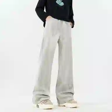 王者荣耀 标语款水洗扎染做旧纯棉美式复古高街宽松百搭小众设计感冰川无性别主义嘻哈牛仔裤 男女同款