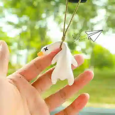 千桐 紫外线 太阳 变色烤鸭 卡通治愈 创意手机绳包包挂饰 行李箱 卡通玩偶 亚克力 挂件 男女同款情侣款