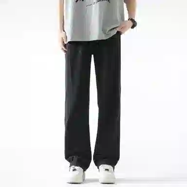 八哥 高街复古美式舒适中腰修身牛仔裤 男女同款
