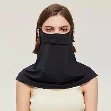 北极绒 夏季冰丝轻薄透气潮流时尚遮脸护颈户外开车骑行 聚酯纤维 防晒面罩 男女同款情侣款