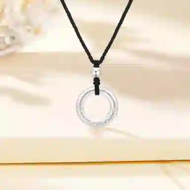 【S999足银纯银 附证书】六桂福 祥云如意平安扣乾坤圈新中式国潮轻奢高级锁骨链通勤百搭 福韵金 好运 男朋友 礼盒项链 男女同款情侣款