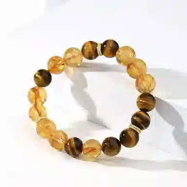 阿梵尼 金霸王八方来财  搭配财富力量气场全开 能量平衡 高级感轻奢设计 商务通勤百搭#好运天然 黄水晶 手串 女款