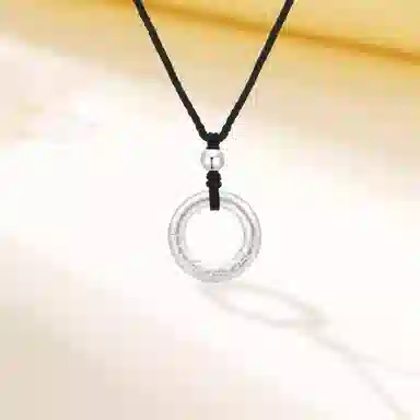 【S999足银纯银 附证书】六桂福 祥云如意平安扣乾坤圈新中式国潮轻奢高级锁骨链通勤百搭 福韵金 好运 男朋友 礼盒项链 男女同款情侣款