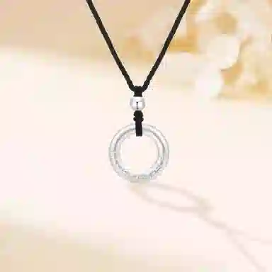 【S999足银纯银 附证书】六桂福 祥云如意平安扣乾坤圈新中式国潮轻奢高级锁骨链通勤百搭 福韵金 好运 男朋友 礼盒项链 男女同款情侣款