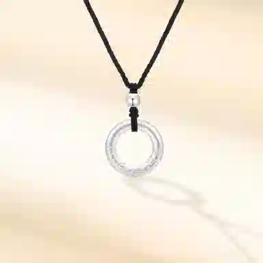 【S999足银纯银 附证书】六桂福 祥云如意平安扣乾坤圈新中式国潮轻奢高级锁骨链通勤百搭 福韵金 好运 男朋友 礼盒项链 男女同款情侣款