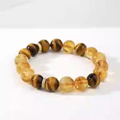 阿梵尼 金霸王八方来财  搭配财富力量气场全开 能量平衡 高级感轻奢设计 商务通勤百搭#好运天然 黄水晶 手串 女款