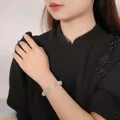 印象眸 转运珠 新中式古风清新 天山翠 手串 男女同款情侣款 礼盒装