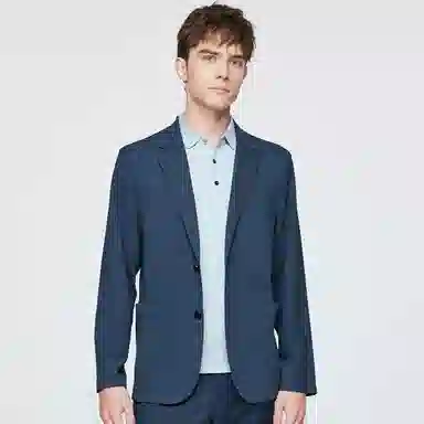 红豆 立体剪裁舒适透气日常百搭肌理休闲宽松纯色外套西装 男款