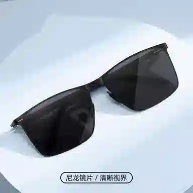 山一丸 超轻尼龙偏光开车钓鱼时尚户外墨镜 不锈钢 方形 太阳眼镜 男女同款情侣款