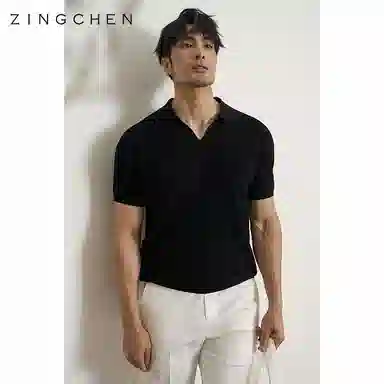 ZINGCHEN Pima Cotton Waffle Polo