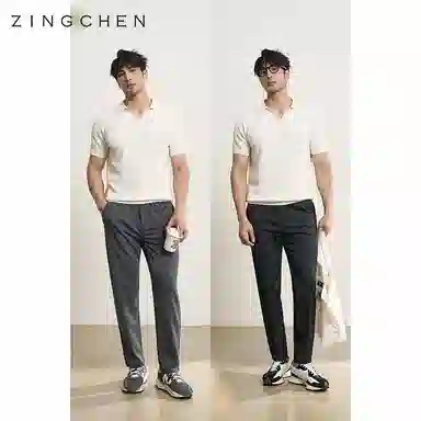 ZINGCHEN Pima Cotton Waffle Polo