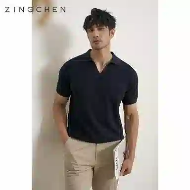ZINGCHEN Pima Cotton Waffle Polo