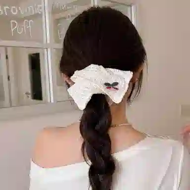 水中玉 樱桃方巾扎头发饰高级感肥肠头绳猪大肠发绳 皮筋 发圈 女款