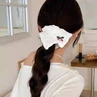 水中玉 樱桃方巾扎头发饰高级感肥肠头绳猪大肠发绳 皮筋 发圈 女款