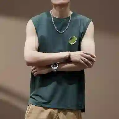贵色 宽松薄款坎肩无袖运动健身背心 男女同款