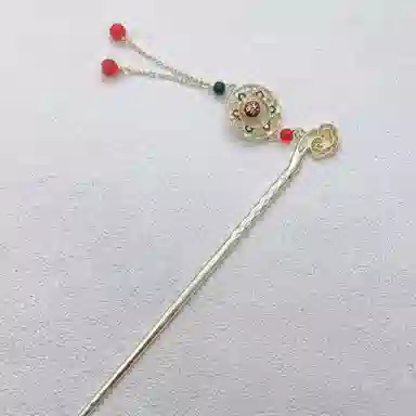 【祥云纳福】 指尖瑰宝 新中式国风流苏高级感旗袍古风盘发步摇 镀银 发簪 女款