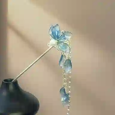 【星辰大海】 指尖瑰宝 高级感古风新中式珍珠流苏步摇仙气飘飘 镀银 发簪 女款