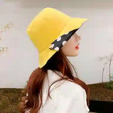 红豆 遮阳帽春夏户外防紫外线可折叠太阳帽 聚酯纤维 防晒帽 女款