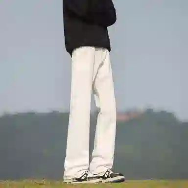 八哥 美式简约水洗做旧基础款休闲时尚牛仔裤 男女同款