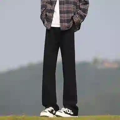 八哥 美式简约水洗做旧基础款休闲时尚牛仔裤 男女同款