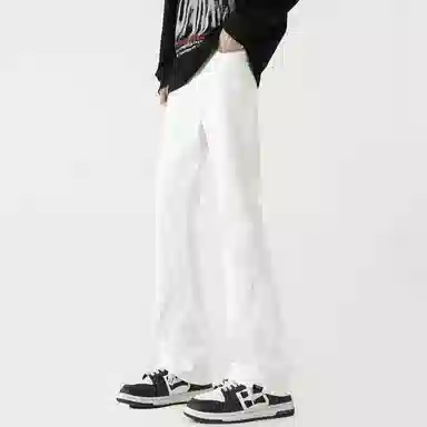 八哥 美式高街潮流牛仔裤 男女同款