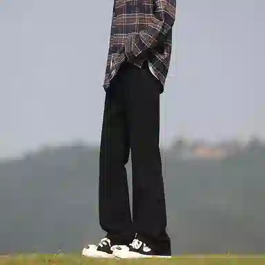 八哥 美式简约水洗做旧基础款休闲时尚牛仔裤 男女同款