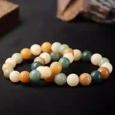 九华山 清新淡雅转运圆珠复古文玩盘玩念珠佛 森系气质优雅大方温柔风 高颜值个性百搭#好运 礼盒装 菩提子/菩提籽 手串 男女同款情侣款