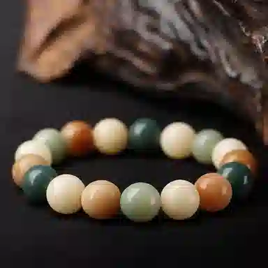 九华山 清新淡雅转运圆珠复古文玩盘玩念珠佛 森系气质优雅大方温柔风 高颜值个性百搭#好运 礼盒装 菩提子/菩提籽 手串 男女同款情侣款