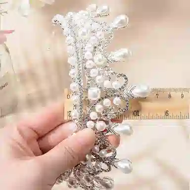 妖娆猫 婚纱礼服配饰 拍照道具 简约超仙头饰 合金 发饰 女款