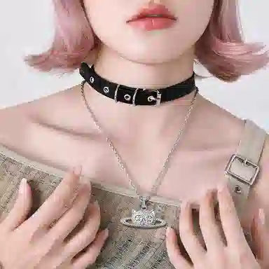 PEACE CAT choker PU