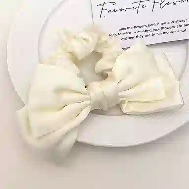 蒙妮 缎面蝴蝶结大肠发圈 布艺 头绳 男女同款情侣款