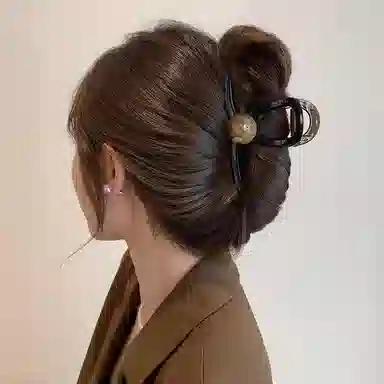 如花梦 高级感珠珠发量多大号复古 亚克力 发夹 女款