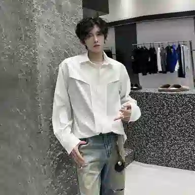 大卫贝肯 美式高街基础纯色简约复古小众经典青年日常通勤宽松透气时尚百搭高级感长袖衬衫 男女同款