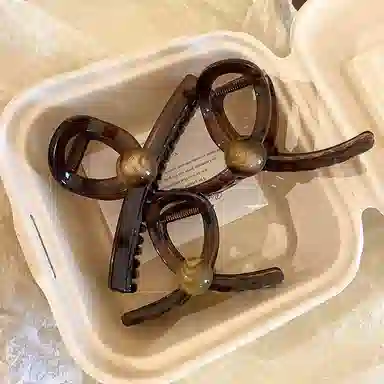 如花梦 高级感珠珠发量多大号复古 亚克力 发夹 女款