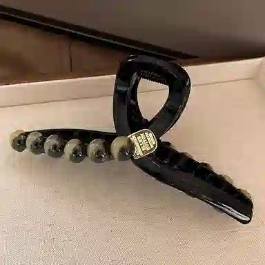 如花梦 高级感珠珠发量多大号复古 亚克力 发夹 女款