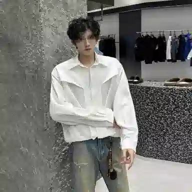 大卫贝肯 美式高街基础纯色简约复古小众经典青年日常通勤宽松透气时尚百搭高级感长袖衬衫 男女同款