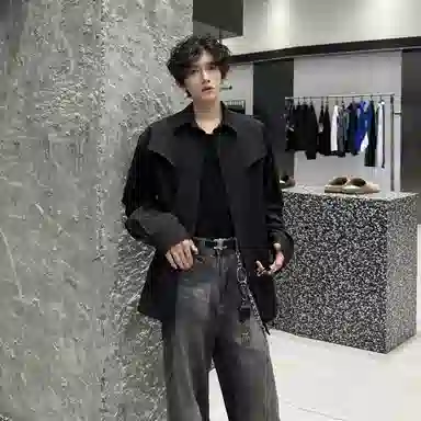 大卫贝肯 美式高街基础纯色简约复古小众经典青年日常通勤宽松透气时尚百搭高级感长袖衬衫 男女同款