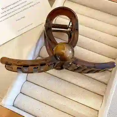 如花梦 高级感珠珠发量多大号复古 亚克力 发夹 女款